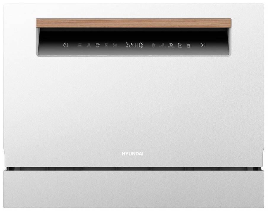 Посудомоечная машина компактная HYUNDAI DT303 белый (6 компл, диспл) - фотография № 1
