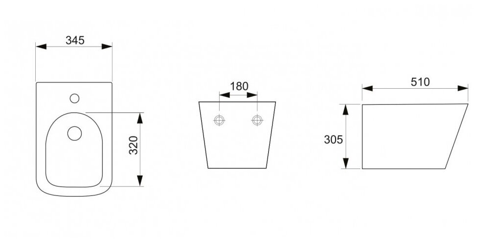 Подвесное биде Ceramica Nova Metric CN3008 - фотография № 3