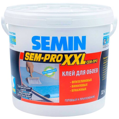 Клей для флизелиновых обоев SEMIN Sem-Pro XXL 10 л 10 кг клей универсальное semin sem murale 1 л 1 кг