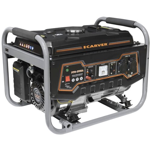 Бензиновый генератор Carver PPG-3900A, (3200 Вт) генератор carver ppg 3900а builder бензиновый 2 8 3 квт 220 в 3 6 л ручной старт