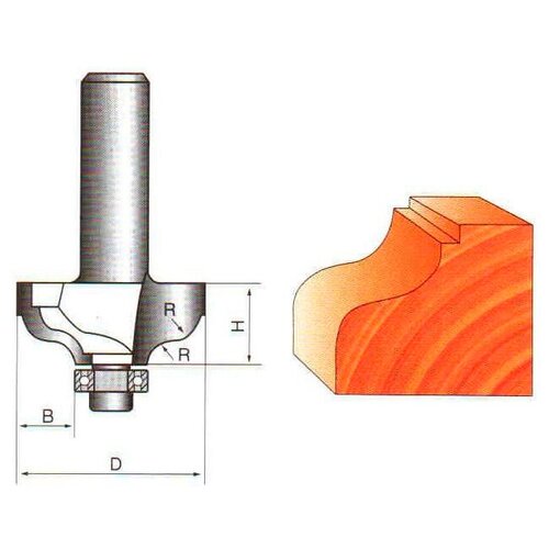 Фреза Globus 2006 R8 кромочная калевочная