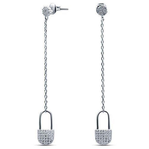 Серьги Silver WINGS, серебро, 925 проба, фианит