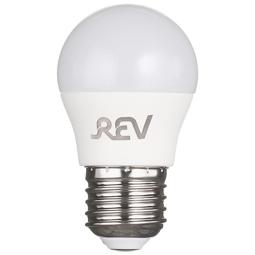 фото Лампа светодиодная rev 9 вт е27 шар g45 2700 к теплый свет 230 в