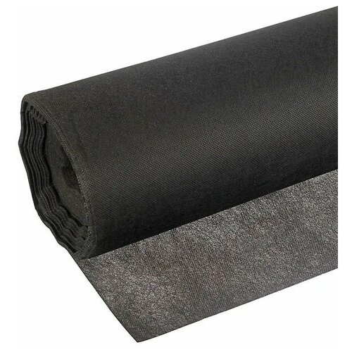 Геотекстиль нетканный материал черный с УФ стабилизатором, размер 1.6*10 м, спандбонд
