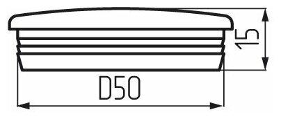 Ручка врезная D 50мм золото (2 шт) - фотография № 2