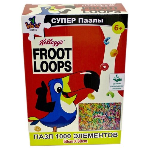 Пазл Kelloggs 50x68см. - 1000 элементов, тип Froot Loops, цвет: красный 200274B