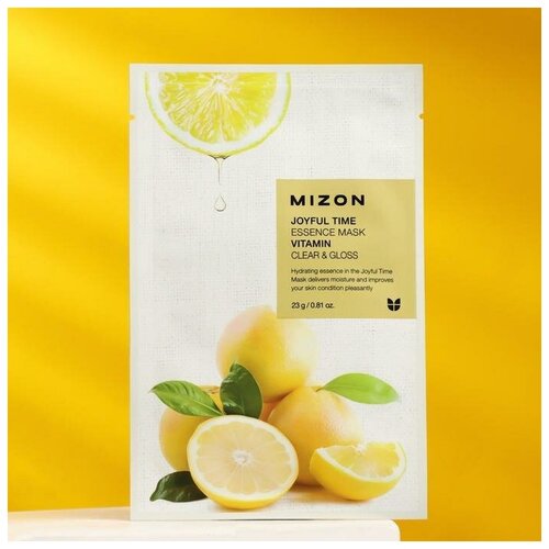 Тканевая маска для лица с витамином С MIZON Joyful Time Essence Mask Vitamin C, 23 г