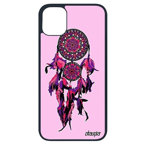 фото Ударопрочный чехол на смартфон // apple iphone 11 pro // "ловец снов" оберег индейский, utaupia, розовый