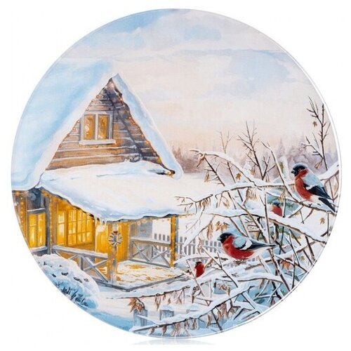 Блюдо сервировочное WLR Снегири, 24см (22702027)