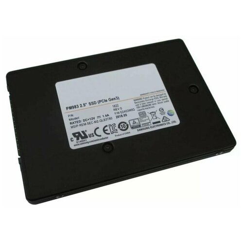 Samsung Enterprise SSD 25SFFU2 PM9A3 15360GB NVMePCIE Gen4 1x4 R52004000W Mbs IOPSR4K 850K160K MTBF 2M 1DWPD5Y OEM 16809700₽