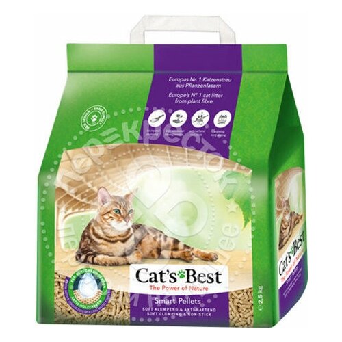 Cats Best Комкующийся древесный наполнитель для длинношерстных кошек 5л (Smart Pellets) 65604 2,5 кг 37612 (2 шт)