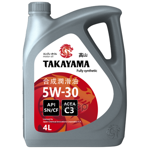 TAKAYAMA Масло Моторное Takayama Motor Oil 5w-30 4 Л 605523