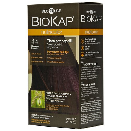 BioKap Nutricolor крем-краска для волос, 4.4 медно-коричневый