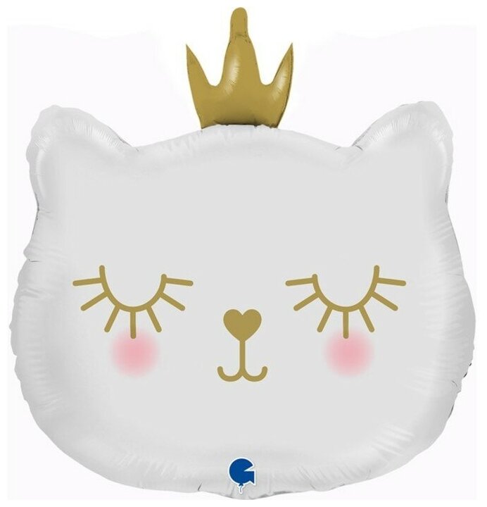 Шар фольгированный 26' фигура " Котенок Принцесса" белый, 1 шт. 7752075