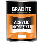 Краска акриловая Bradite Acrylic Eggshell влагостойкая моющаяся полуматовая - изображение