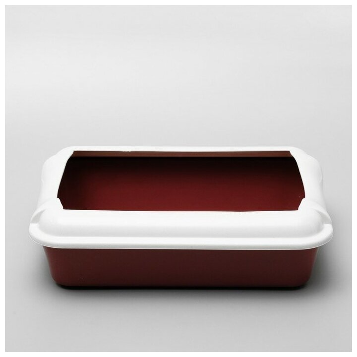 Пижон Туалет с бортом "Бэлла", 37 х 27 х 11,5 см, красный/темно-красный - фотография № 2
