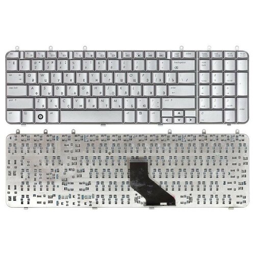 Клавиатура для ноутбука HP Pavilion DV7-1000 серебристая 1252₽