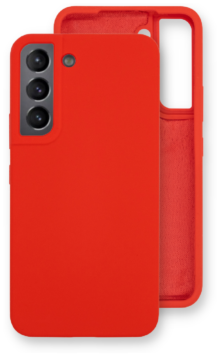 Чехол красный №44 Silicone Cover для Samsung Galaxy S22 + / S22 Plus. Накладка / Бампер на Самсунг С22 плюс