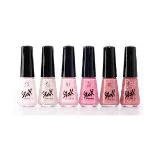 Stax набор лаков для ногтей Nail enamel, 6 шт., 6 мл, 11 stax набор лаков для ногтей nail enamel 6 шт 6 мл 29