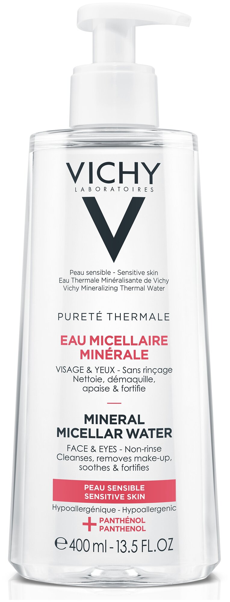Мицеллярная вода Vichy Purete Thermal, с минералами для чувствительной кожи, 400 мл