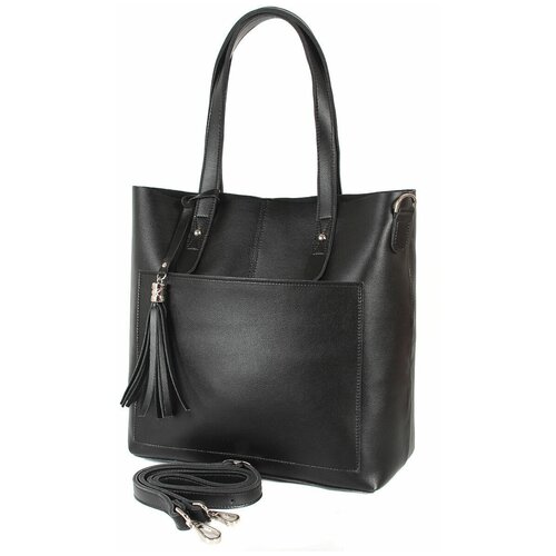 фото Сумка/сумка женская/натуральная кожа/mayger/а-дс-317/черный/модель шоппер/с плечевым ремешком