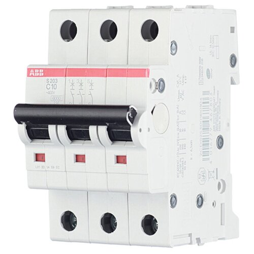 Автоматический выключатель ABB 3P S203 C10 (2шт) (арт. 2CDS253001R0104-2) автоматический выключатель abb 3p s203 b32 2шт