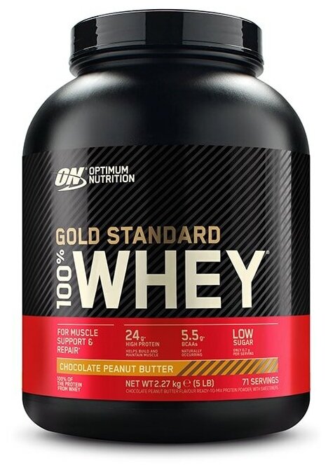 Optimum Nutrition 100% Whey Gold Standard 2270 г (шоколадно-ореховая паста)