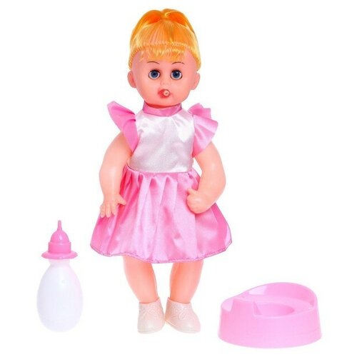 Пупс, Сима-ленд, Малыш, розовое платье, 34см 7838446 бежевый