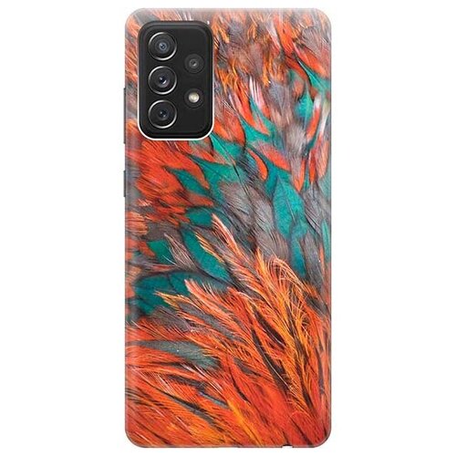 ультратонкий силиконовый чехол накладка для samsung galaxy j5 prime с принтом разноцветные перья Ультратонкий силиконовый чехол-накладка для Samsung Galaxy A72 с принтом Разноцветные перья