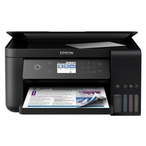 МФУ струйное Epson L6170 C11CG20404 струйный СНПЧ копирпринтерсканер A4 Duplex Net WiFi USB RJ-45 черный 8943800₽