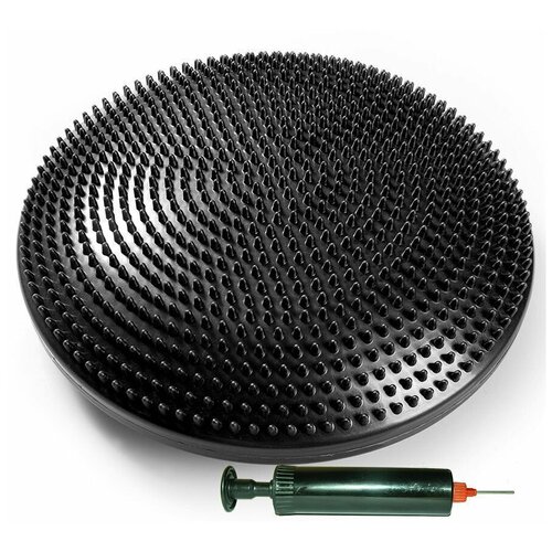 фото Диск массажный балансировочный rekoy, черный, с насосом, диаметр 33 см