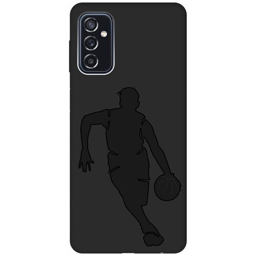 Матовый чехол Basketball для Samsung Galaxy M52 5G / Самсунг М52 с 3D эффектом черный матовый чехол на samsung galaxy m52 5g самсунг м52 soft touch желтый