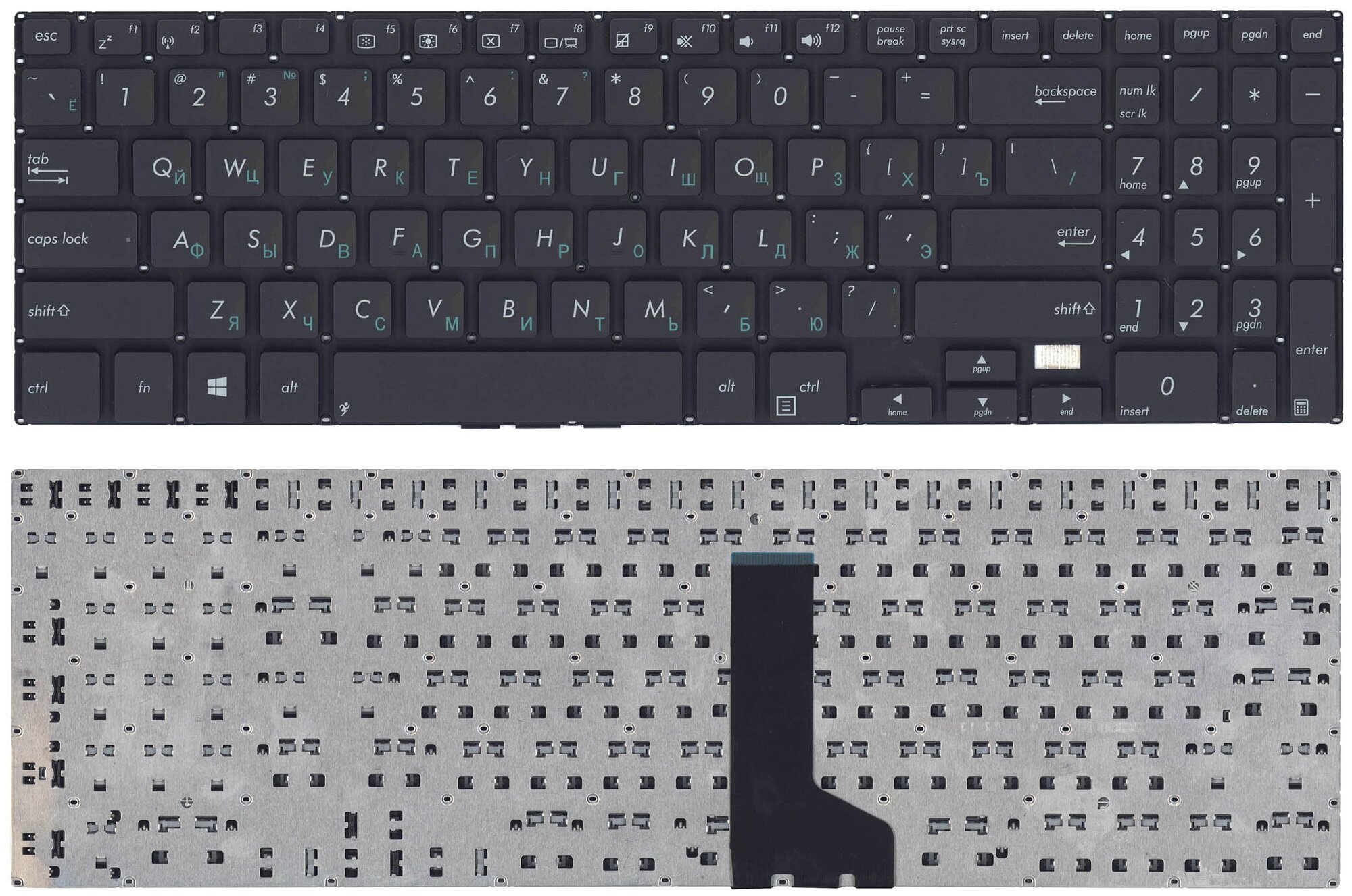 Клавиатура для ноутбука Asus PU500 черная 1166₽