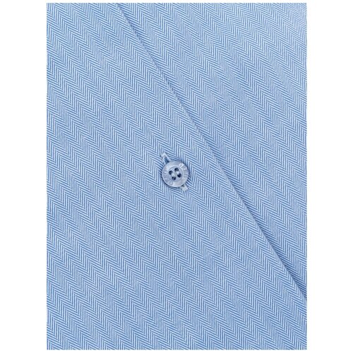 фото Рубашка мужская длинный рукав greg 223/131/0029/z_gb, полуприталенный силуэт / regular fit, цвет голубой, рост 174-184, размер ворота 44