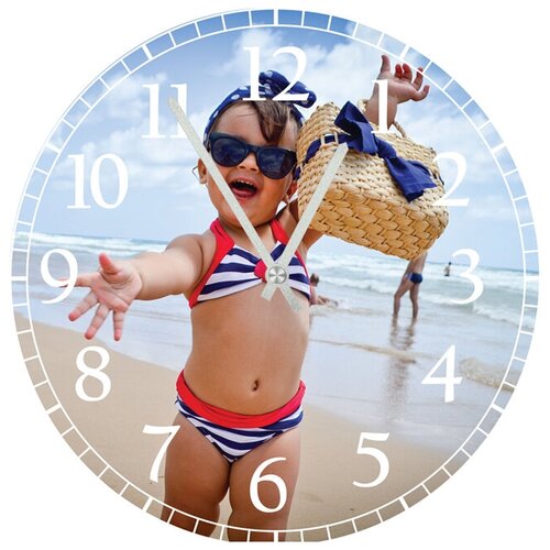 фото Svs настенные часы svs 3001210 kids девочка с подарком