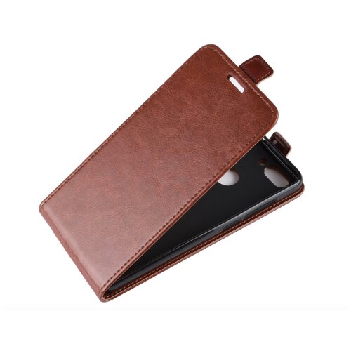 фото Чехол-флип mypads для oneplus 6t вертикальный откидной коричневый