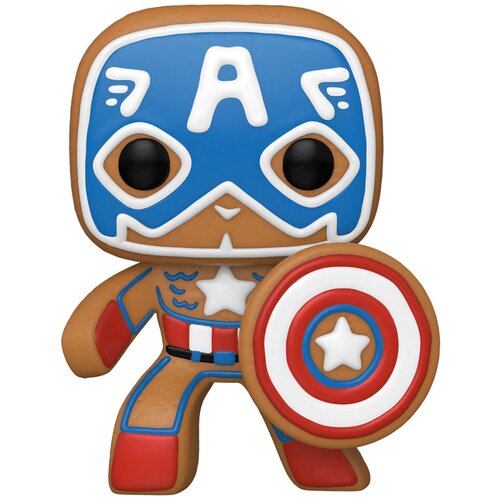 Купить Фигурка Funko Головотряс Marvel Comics - POP! - Gingerbread Captain America, unisex