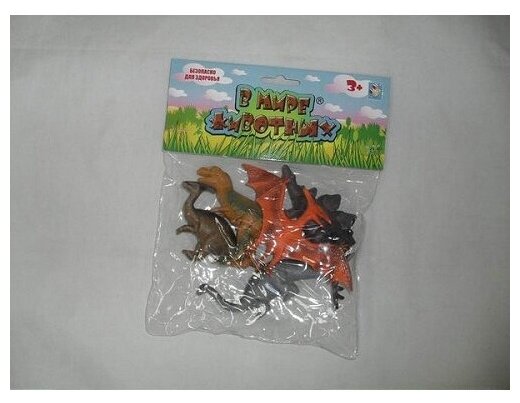 Игровой набор 1Toy В мире животных Динозавры 5 штук 10 - 15 см - фото №8