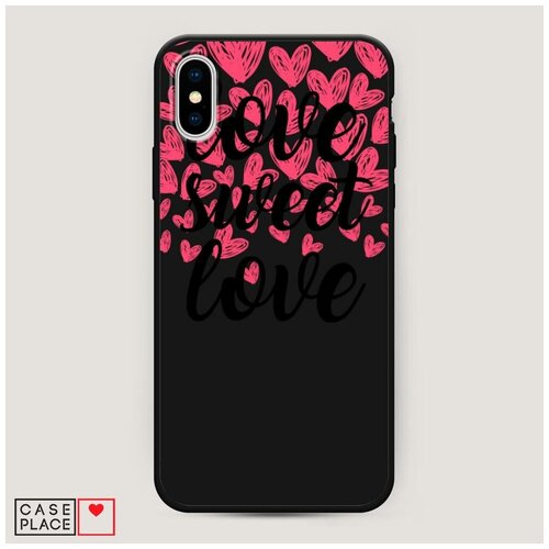 фото Чехол силиконовый матовый iphone xs max (10s max) love sweet love case place