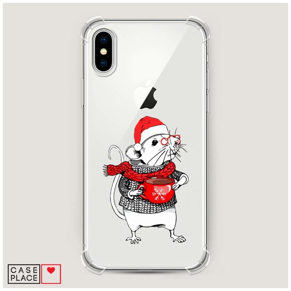 Противоударный силиконовый чехол "Символ 2020 года" на Apple iPhone XS Max (10S Max) / Айфон Иск Эс Макс