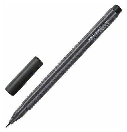 Ручка капиллярная Faber-Castell "Grip Finepen" черная, 10 шт.