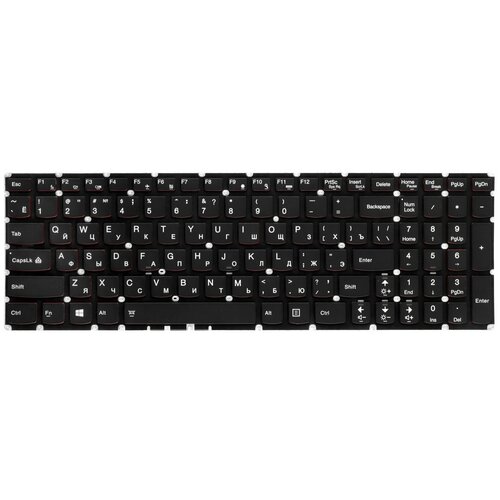 Клавиатура для ноутбука Lenovo Y50-70 Y50-80 Y70-70 Series Плоский Enter Черная без рамки С подсветкой PN 25215982 262800₽