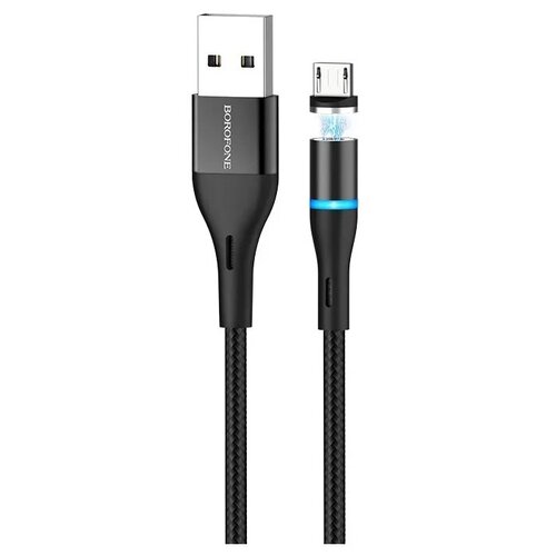 кабель зарядный магнитный с поворотной головкой micro usb Магнитный кабель зарядки телефона (Черный) Micro-USB для HTC One M8s