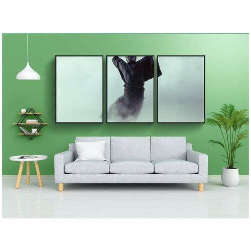 фото Набор модулных постеров для интерьера "люди, человек, запустить" 60x90 см. в тубусе, без рамки lotsprints