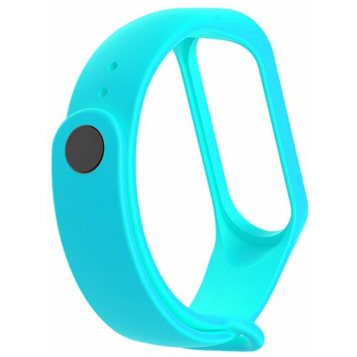 фото Силиконовый ремешок для xiaomi mi band 5 и mi band 6 (sport) / спортивный ремешок на фитнес трекер сяоми ми бенд 5 и ми банд 6 (спорт) (голубой) pastila