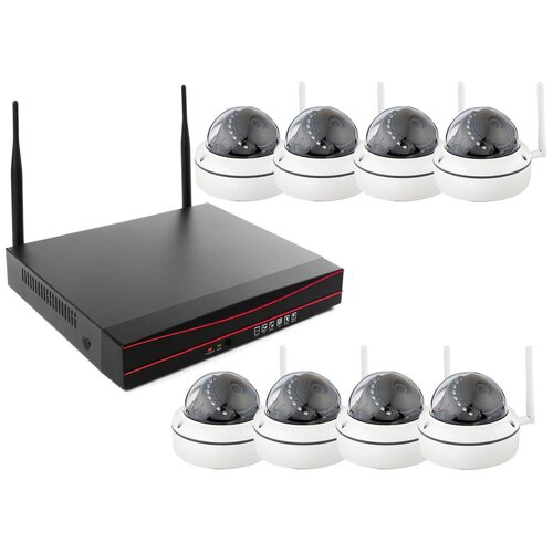 Беспроводной комплект для дачи с репитером на 8 камер - Okta Vision Home - 20R Lux видеонаблюдение в квартире онлайн 2689600₽