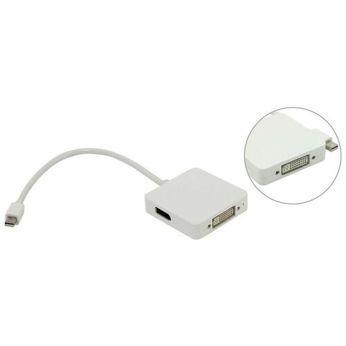 Кабель mini DisplayPort - DisplayPort, DVI, HDMI, 0.3 м, VCOM (CG554), OEM кабель цифровой аудио видео vcom displayport dvi d 1 8м cg606 1 8m