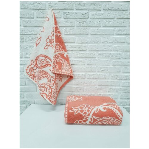 фото Ambiance полотенце adelicia цвет: коралловый (50х90 см)
