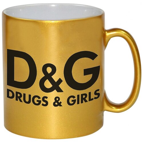 фото Золотая кружка d и g это drugs и girls drabs