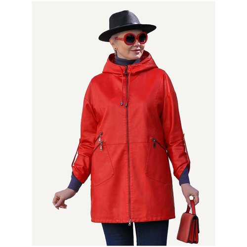 Куртка-тренч кож. D3001, Monterey, красный, размер 58